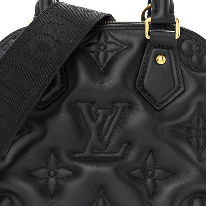 Louis Vuitton Calfskin Bubblegram Alma BB Black 7 of 10