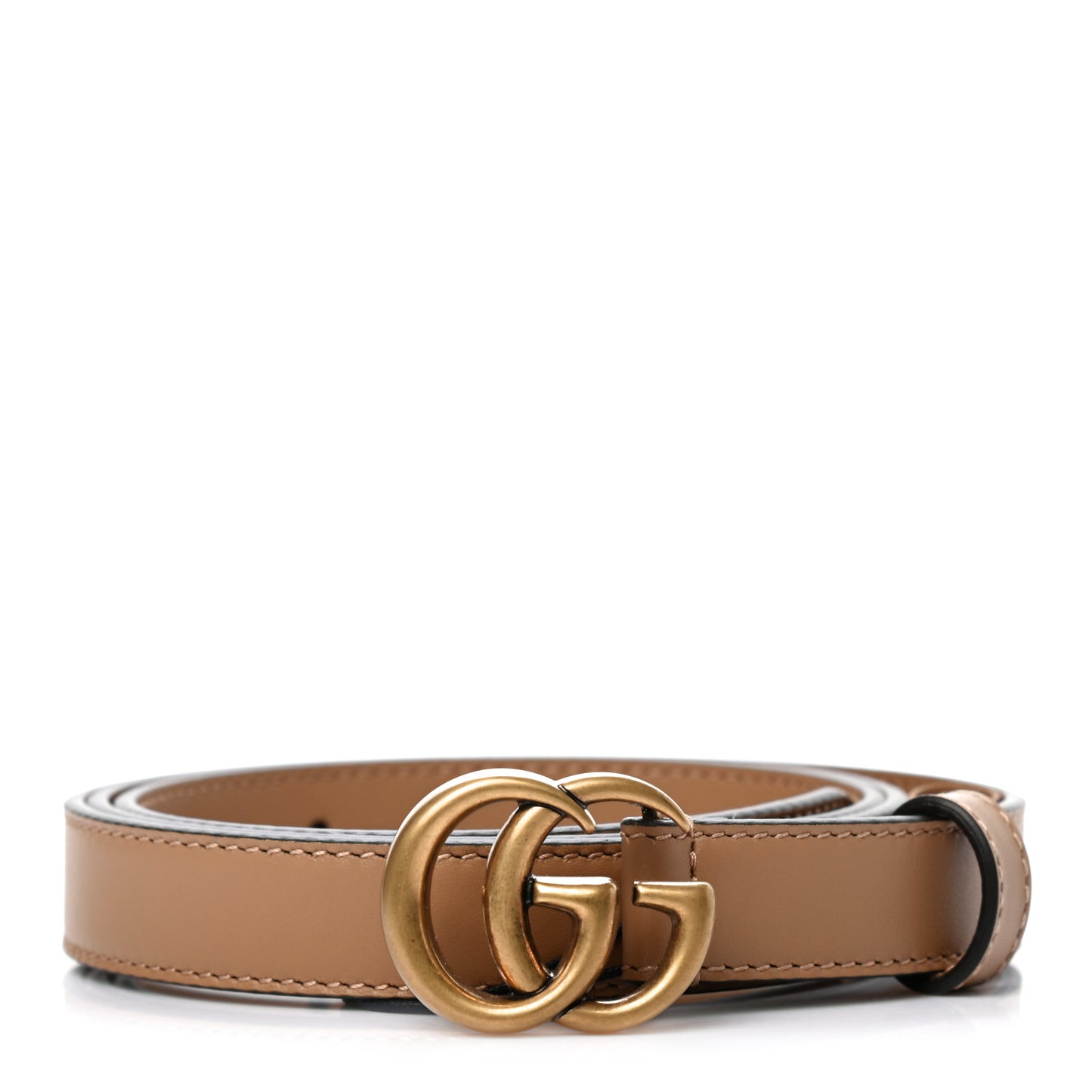 Moon Calfskin Double G 20mm Belt 95 38 Natural Tan