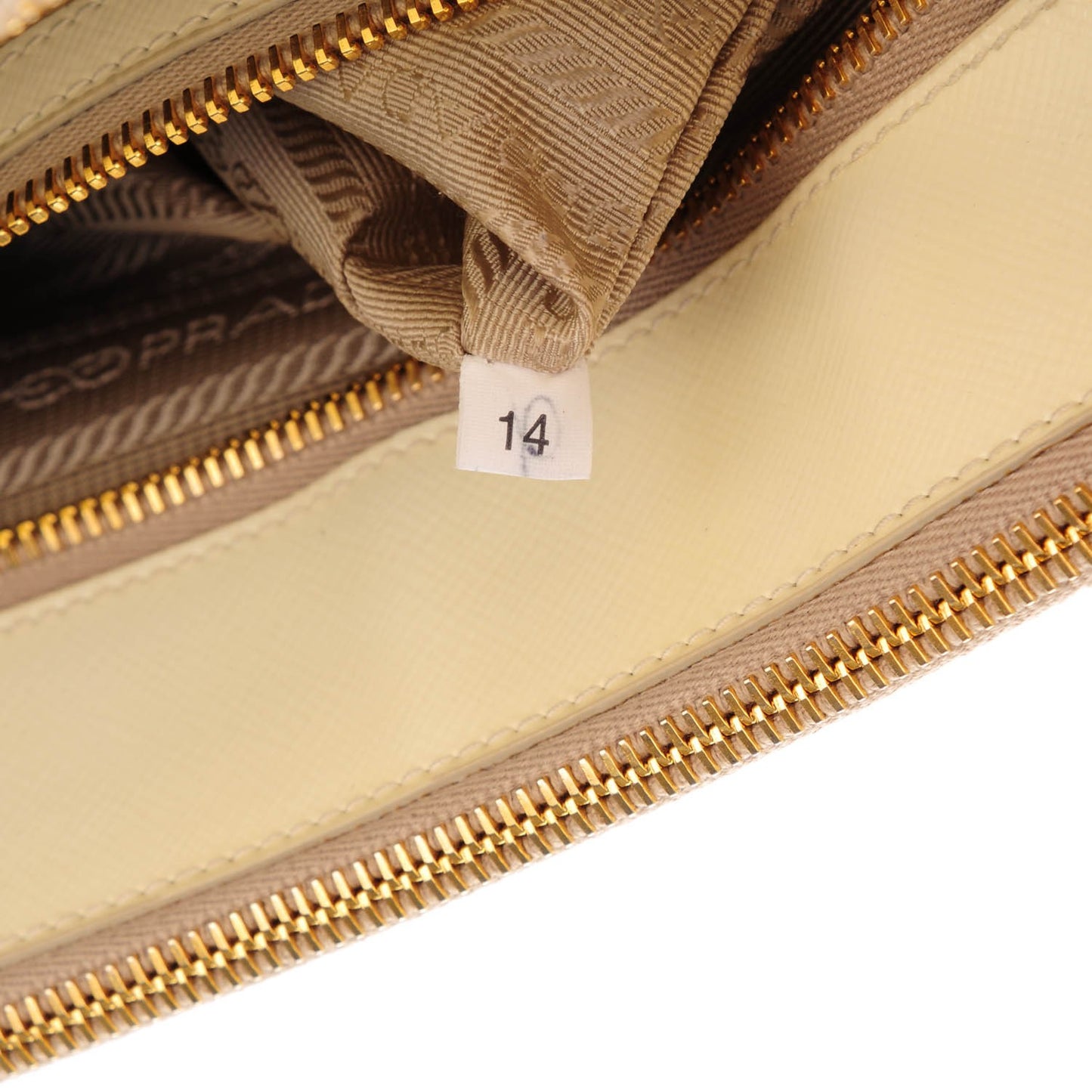 Saffiano Vernice Mini Galleria Double Zip Tote Bianco