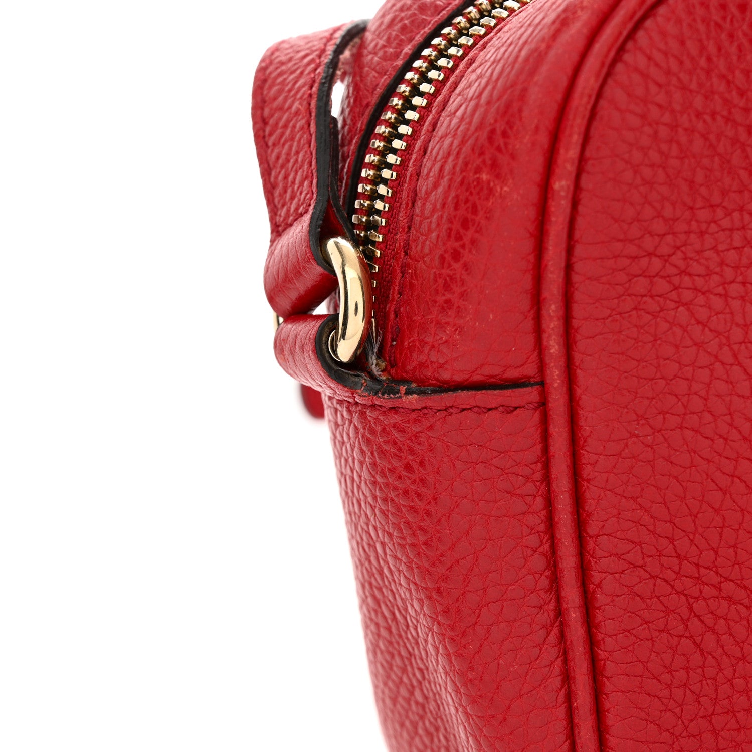 Gucci Pebbled Calfskin Small Soho Disco Bag Vibrant Red 17 of 21