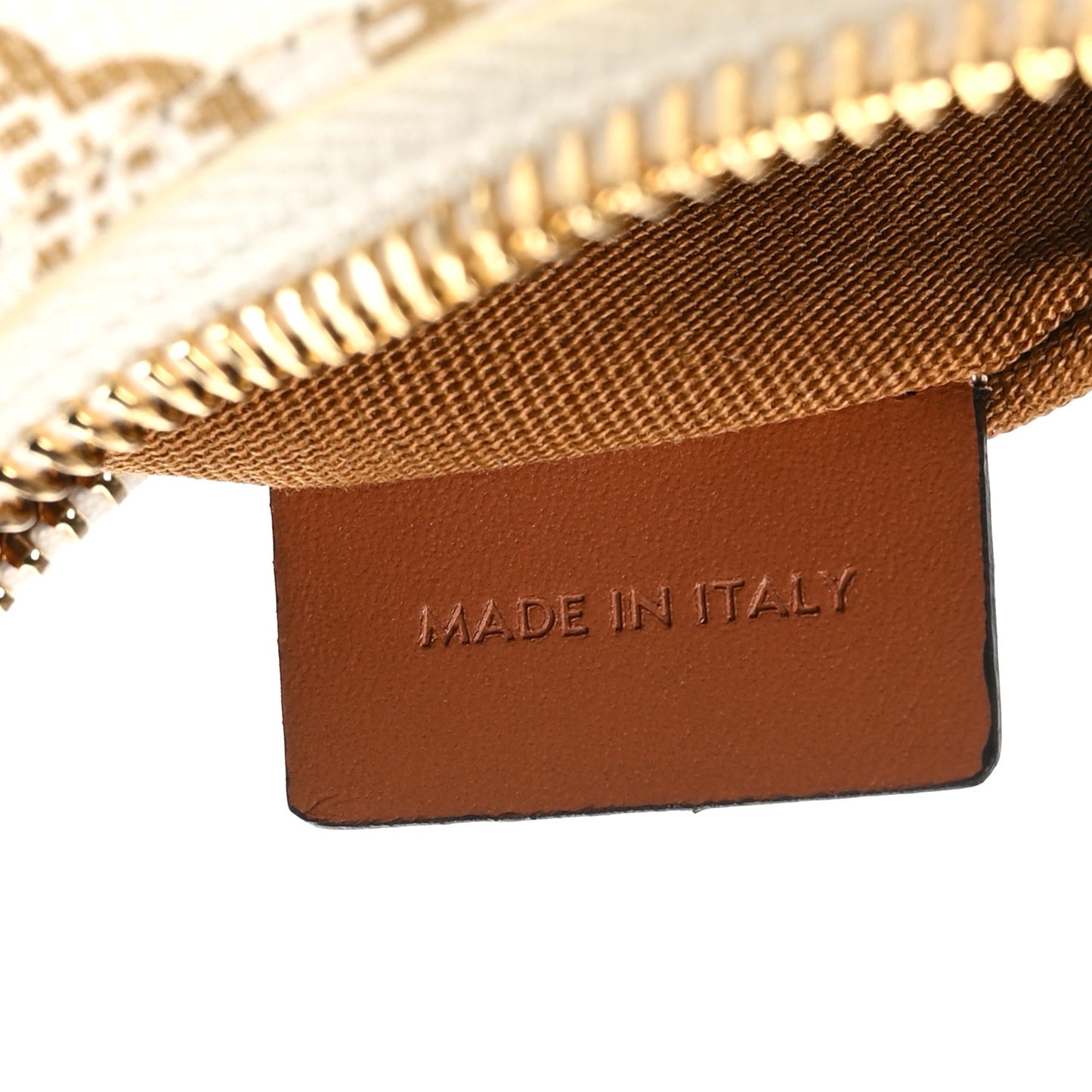 Canvas Calfskin Ava Triomphe Shoulder Bag White