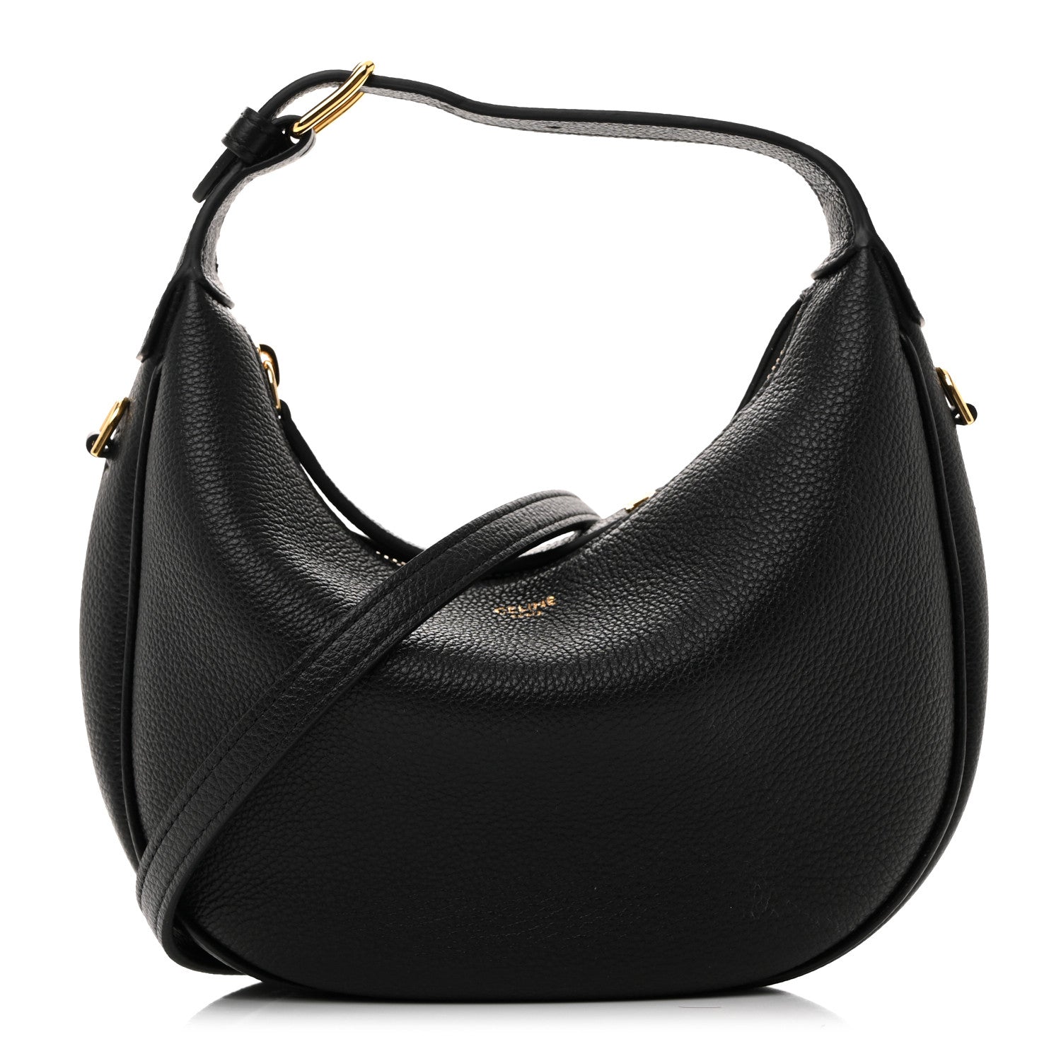 Celine Supple Grained Calfskin Teen Lulu Shoulder Bag Black 1 of 10