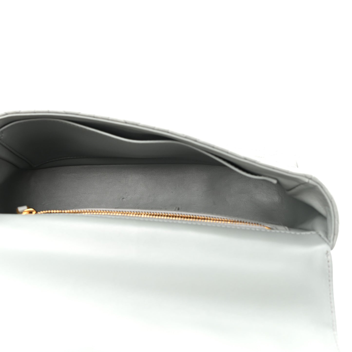 Calfskin Cannage Medium Caro Bag Grey