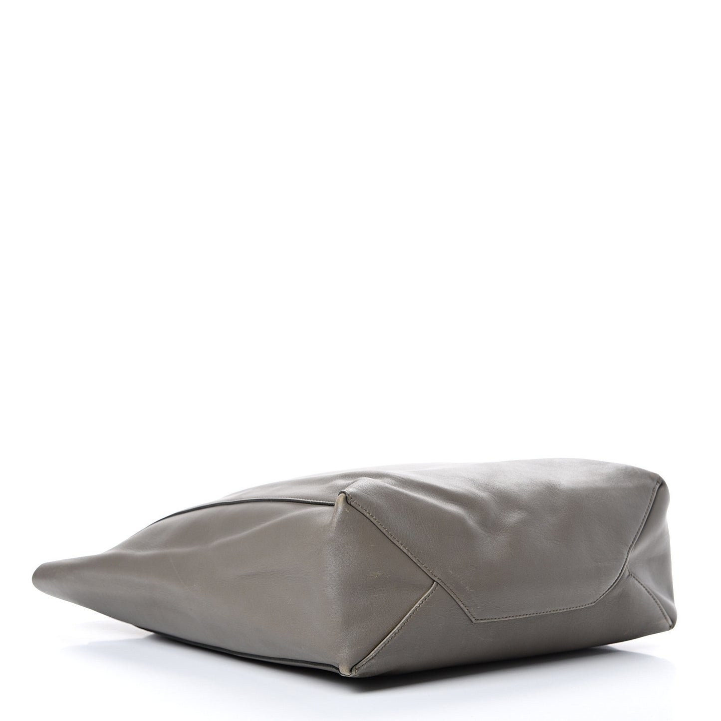 Calfskin Clasp Vertical Cabas Grey