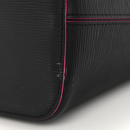 Louis Vuitton Epi Neverfull MM Black Hot Pink 11 of 12