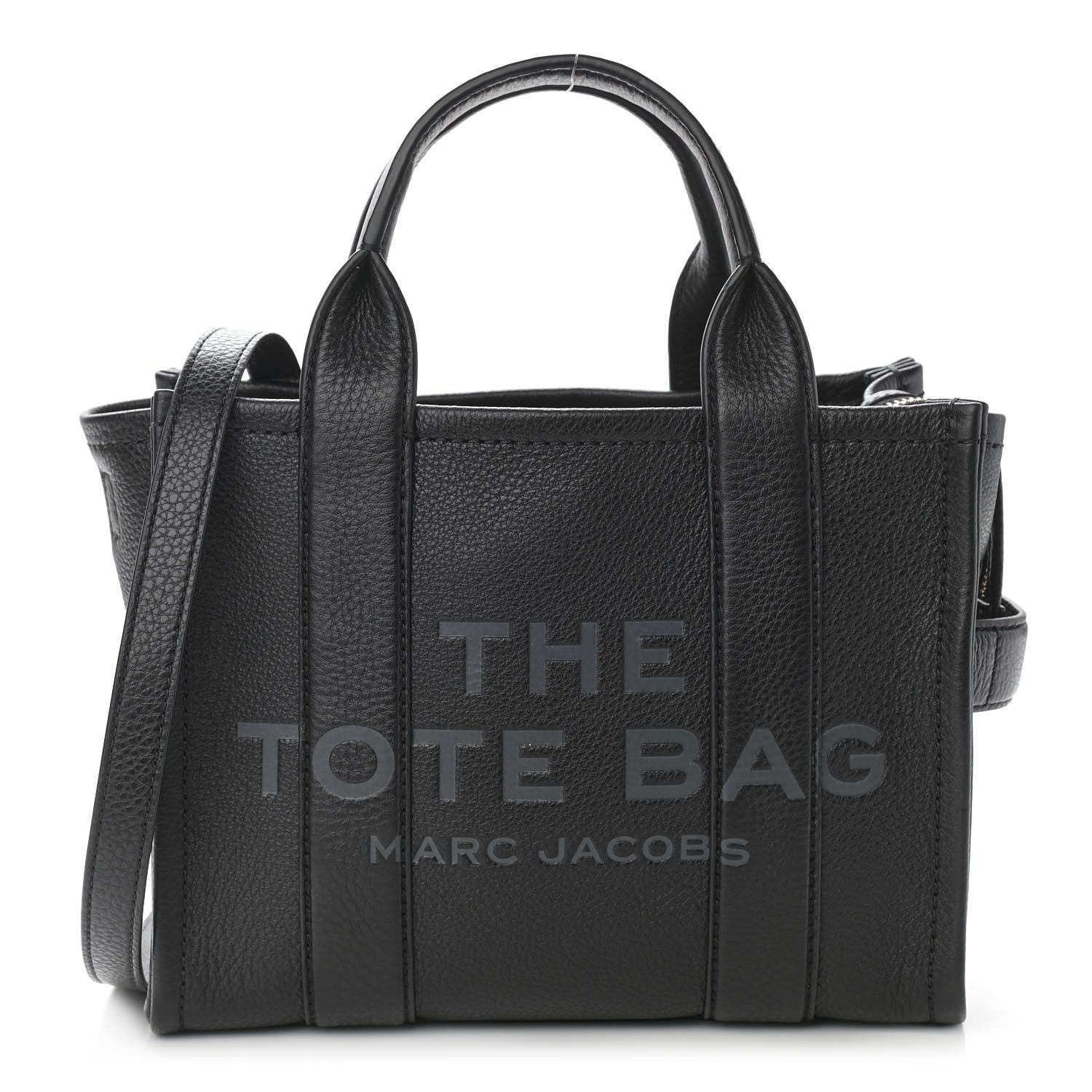Marc Jacobs Grained Calfskin Small The Tote Bag Black 1 of 11