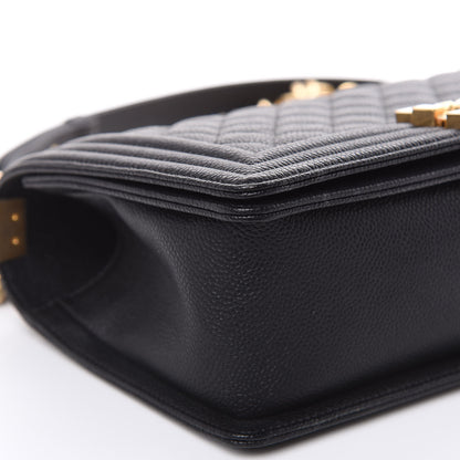 Chanel Caviar Quilted Medium Boy Flap Black 8 of 10