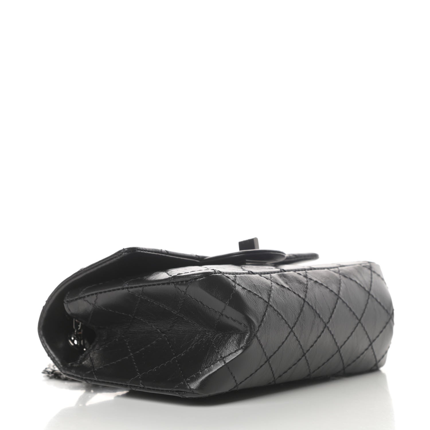 Chanel Aged Calfskin Quilted 2.55 Reissue Mini Flap So Black 4 of 13