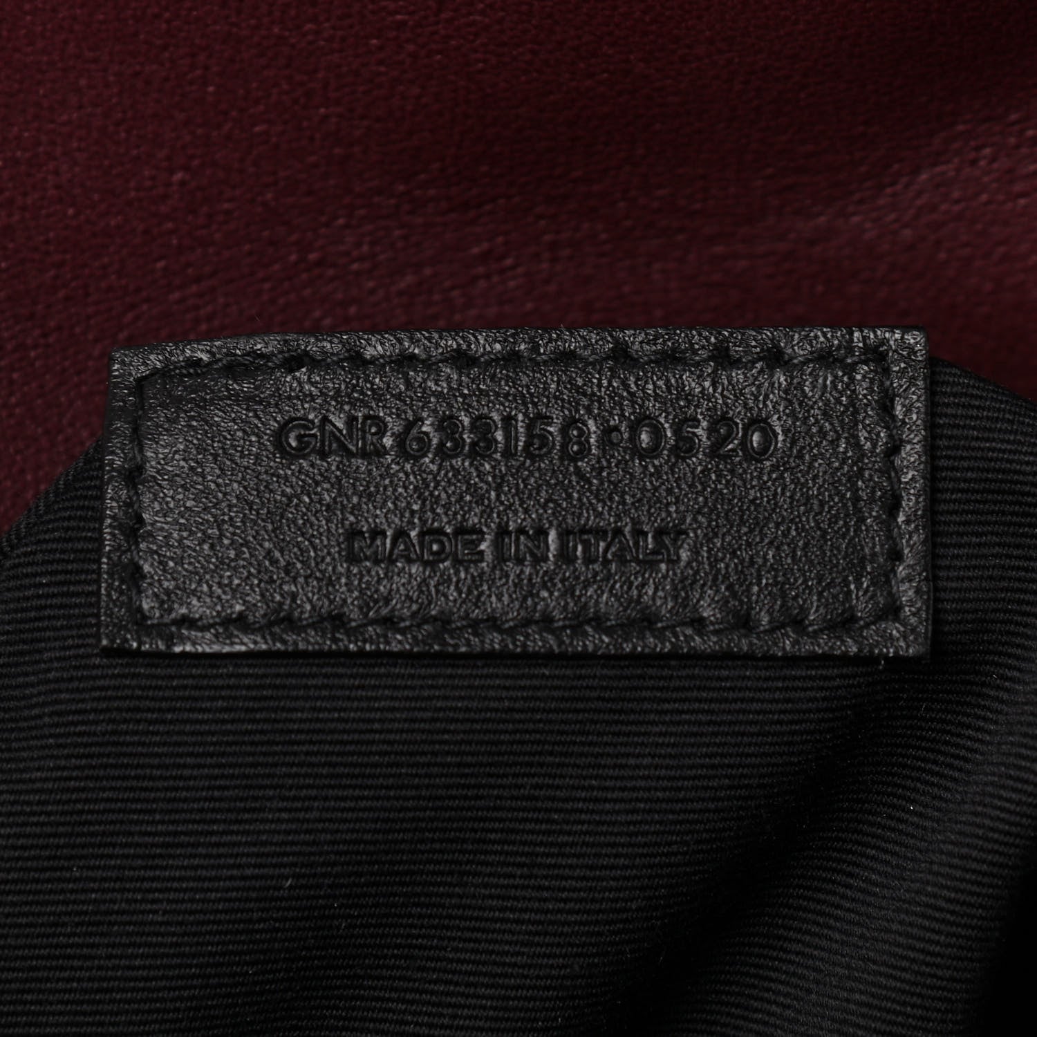 Saint Laurent Lambskin Matelasse Monogram Medium Niki Chain Satchel Burgundy 7 of 9