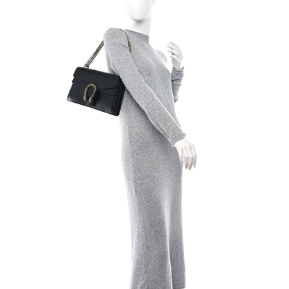 Gucci Pebbled Calfskin Small Dionysus Shoulder Bag Black 2 of 12