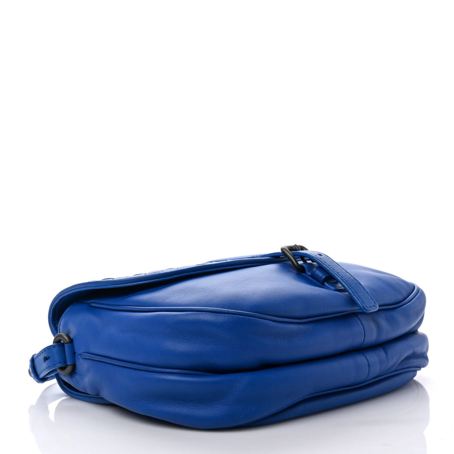 Nappa Intrecciato Double Sided Crossbody Bag Signal Blue