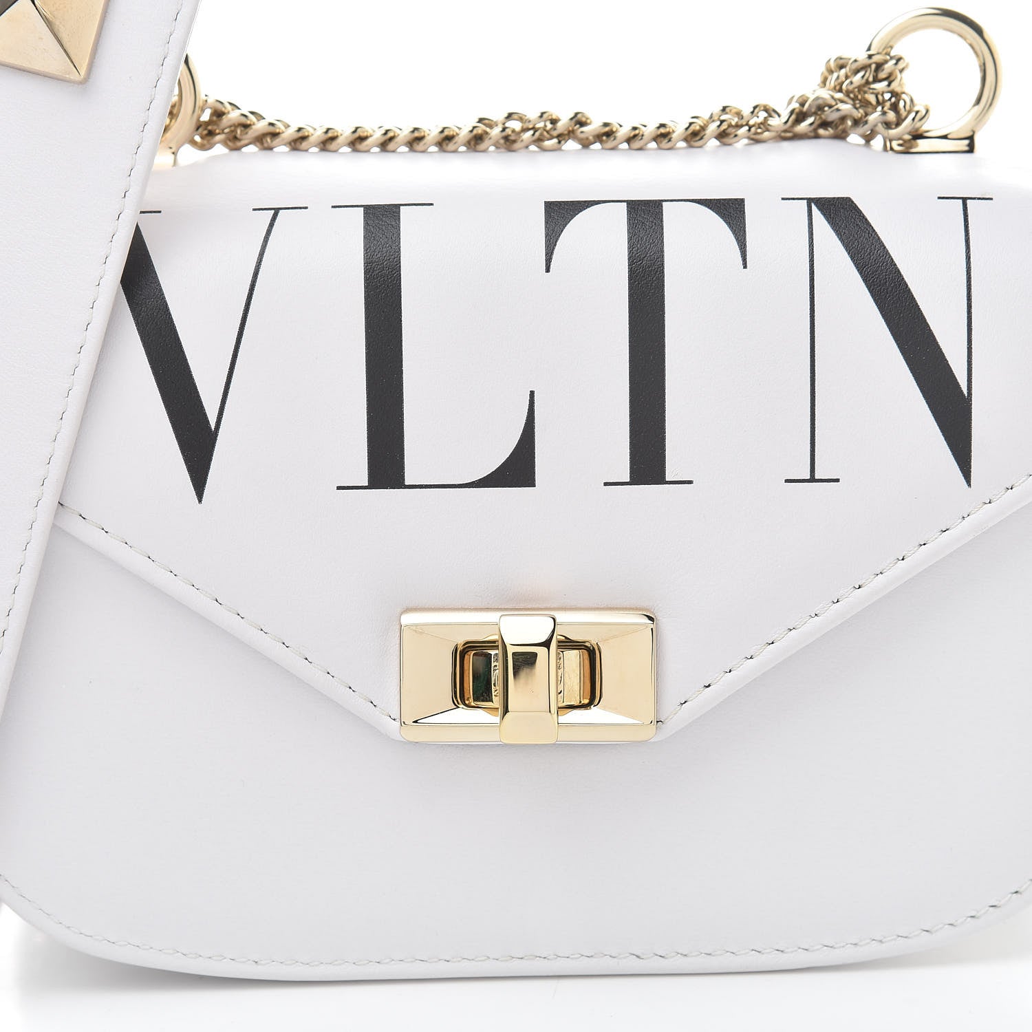 Valentino Garavani Calfskin VLTN Small Shoulder Bag White 8 of 12