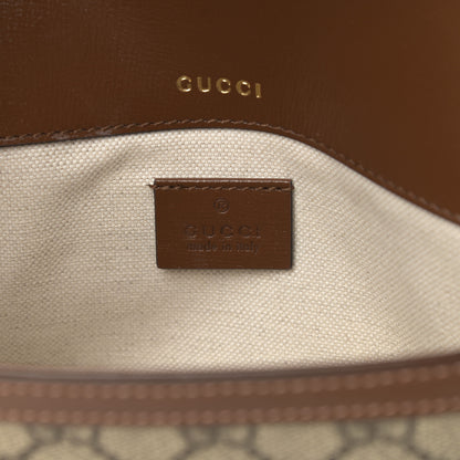 Gucci GG Supreme Monogram Web Mini Horsebit 1955 Shoulder Bag Beige Brown Sugar 7 of 12