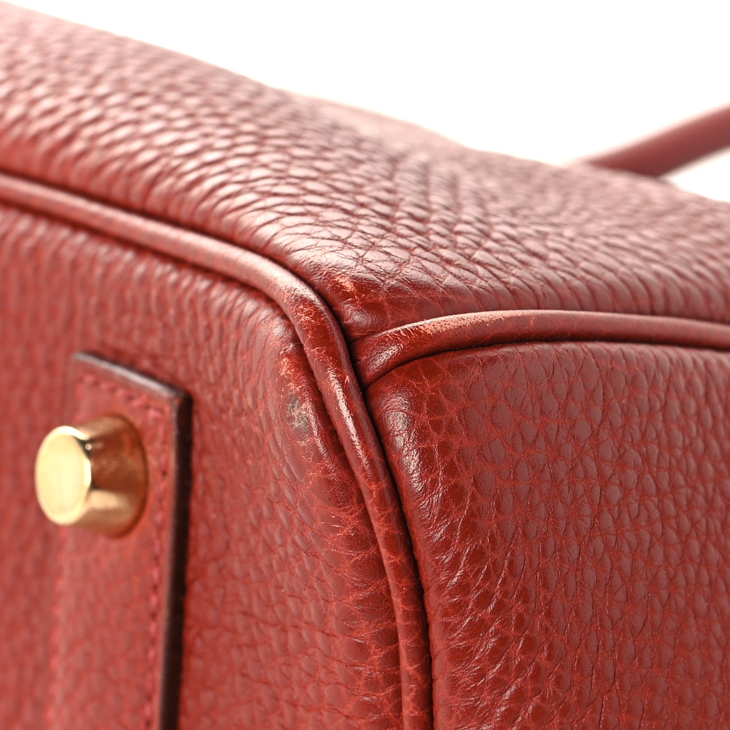 Hermes Togo Verso Birkin 35 Brique Ebene 12 of 14