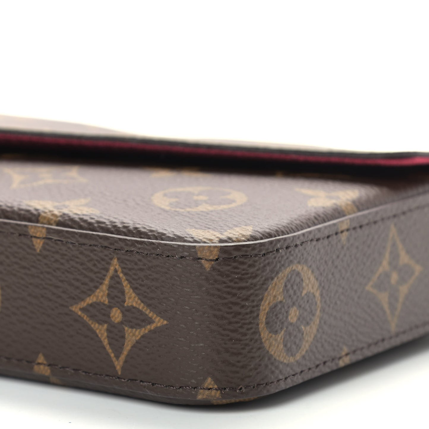 Monogram Pochette Felicie Chain Wallet Fuchsia