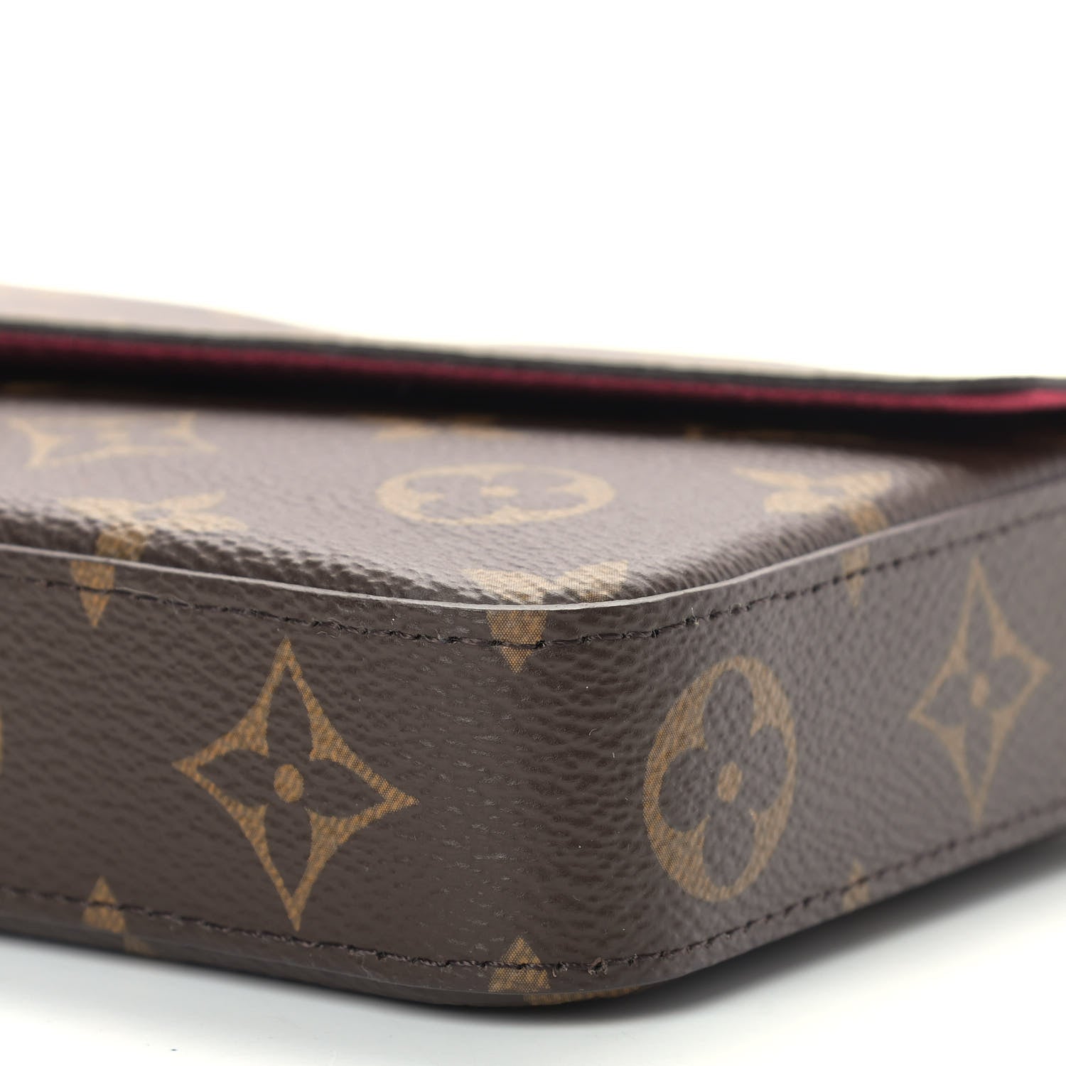 Louis Vuitton Monogram Pochette Felicie Chain Wallet Fuchsia 11 of 12