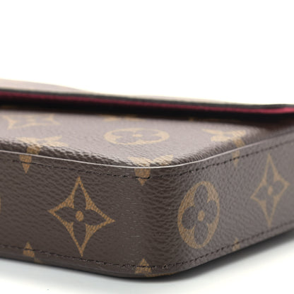Louis Vuitton Monogram Pochette Felicie Chain Wallet Fuchsia 11 of 12