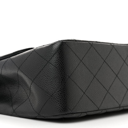 Chanel Caviar Quilted Jumbo Single Flap Black 9 of 12
