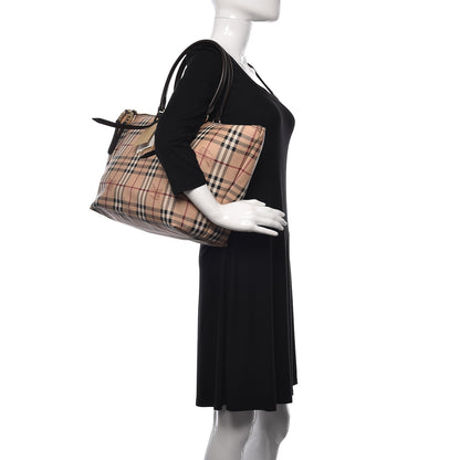 Burberry Haymarket Check Medium Salisbury Tote Chocolate 3 of 10