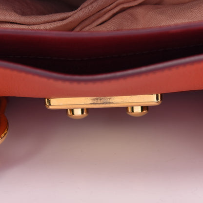 Miu Miu Goatskin Madras Crossbody Bag Mandarino Rubino 14 of 18