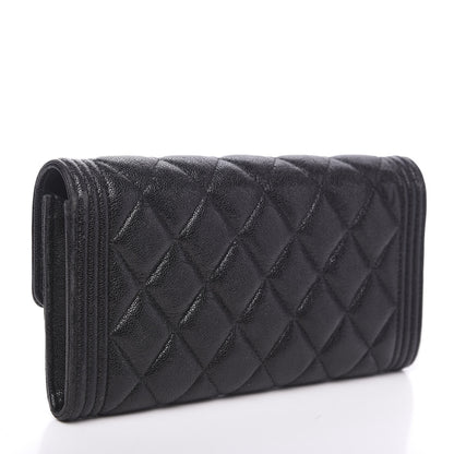 Chanel Caviar Quilted Boy Flap Wallet Black 2 of 13