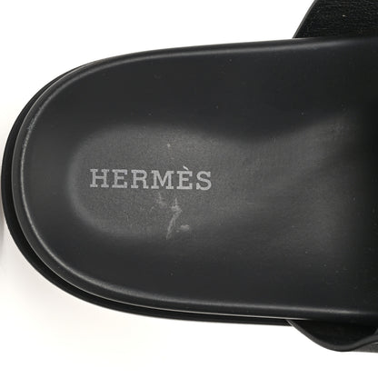 Hermes Calfskin Womens Chypre Sandals 40.5 Black 8 of 10
