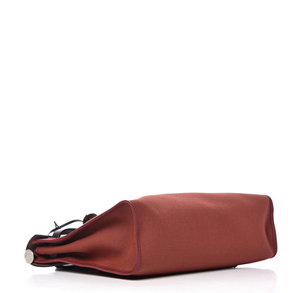 Hermes Vache Hunter Toile Herbag Zip 31 PM Rouge H Ebene 5 of 10