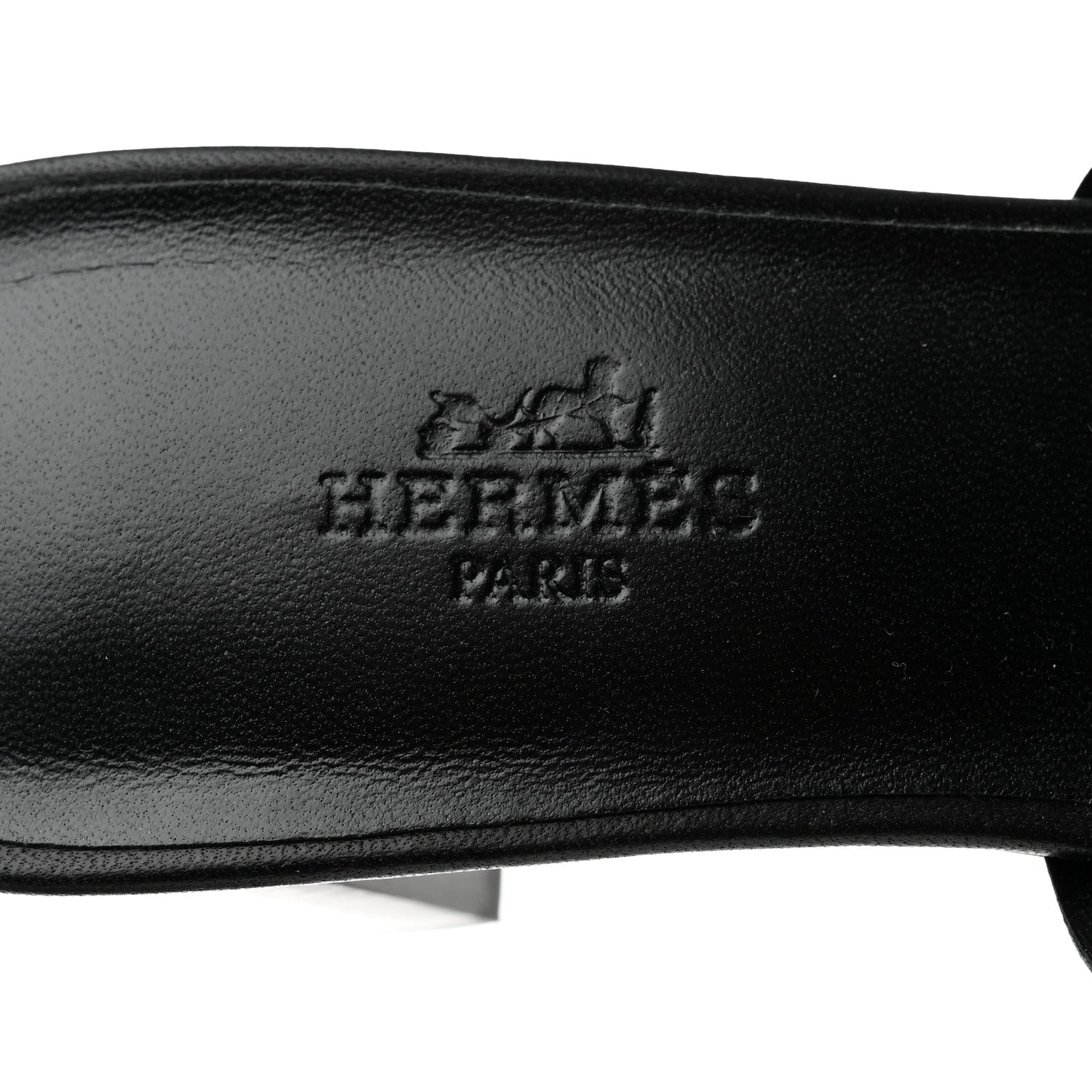 Hermes Metallic Nappa Tandem Sandals 37 Black Dore 7 of 9