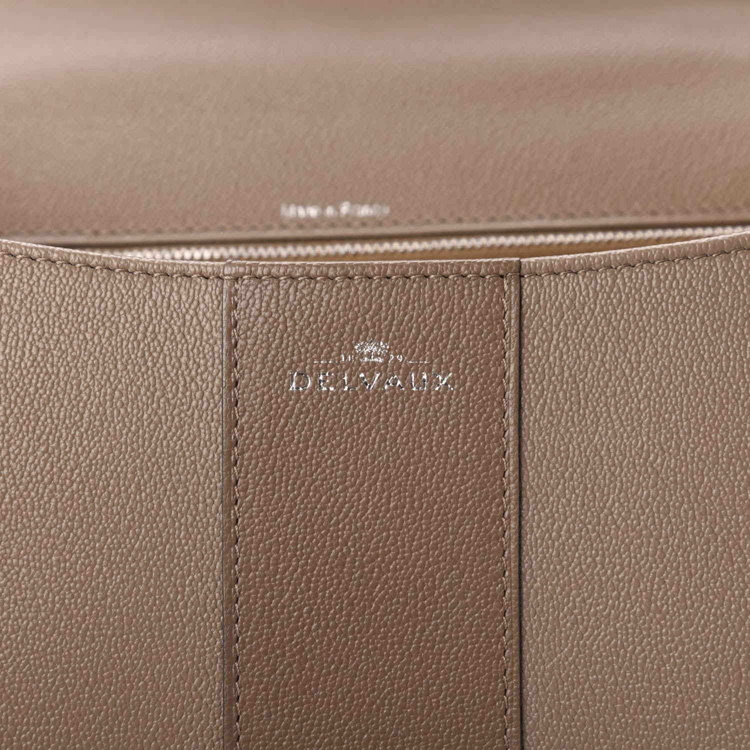 Delvaux Grained Calfskin MM Brillant Satchel Camaieux Tourterelle 8 of 10