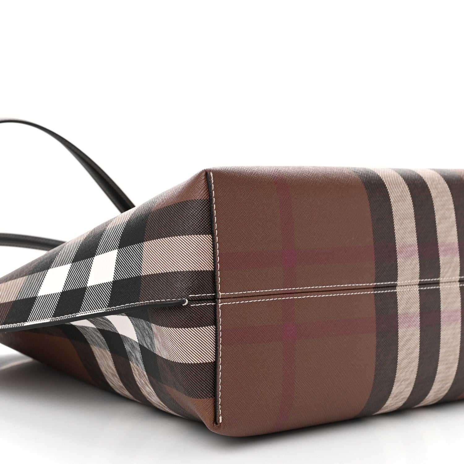 Burberry E-Canvas Check Medium Soft TB Tote Dark Birch Brown 9 of 10