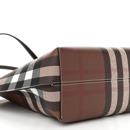 Burberry E-Canvas Check Medium Soft TB Tote Dark Birch Brown 9 of 10