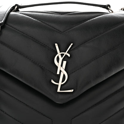 Saint Laurent Calfskin Y Quilted Monogram Small Loulou Chain Satchel Black 8 of 10