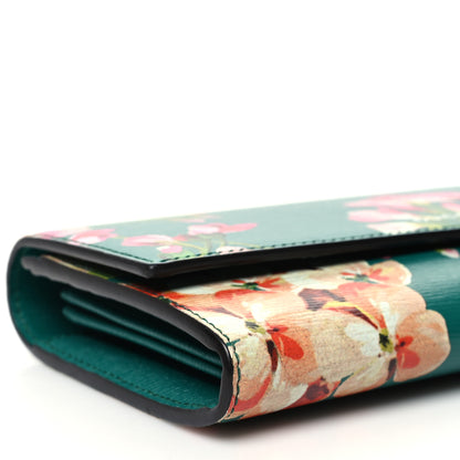 Gucci Calfskin Blooms Print Continental Wallet Bright Emerald Multicolor 9 of 10