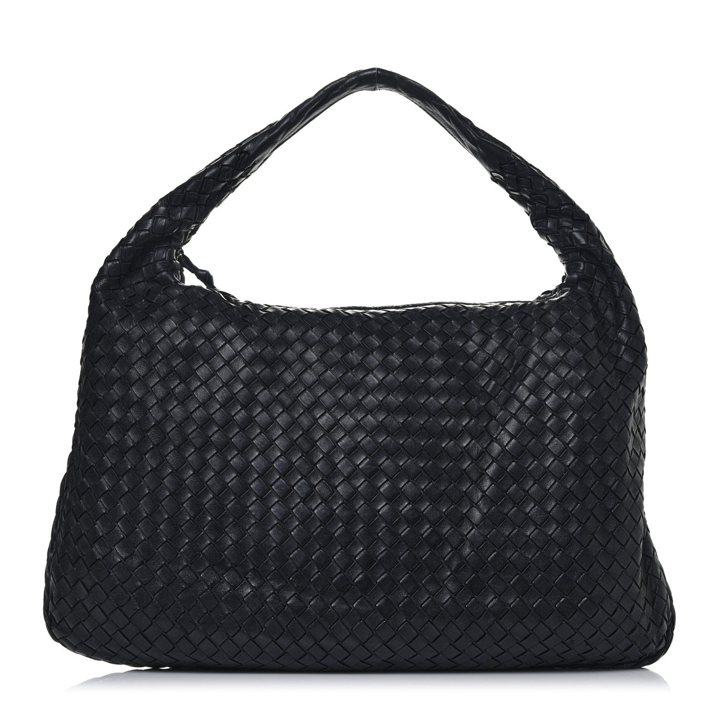 Nappa Intrecciato Large Veneta Hobo Black