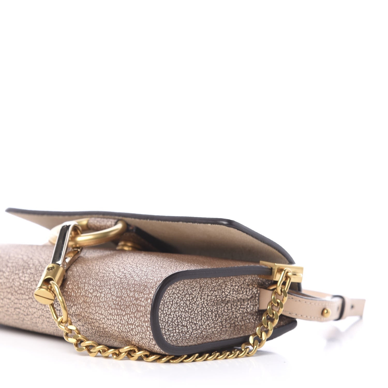 Chloe Metallic Goatskin Mini Faye Shoulder Bag Abstract Gold 7 of 10