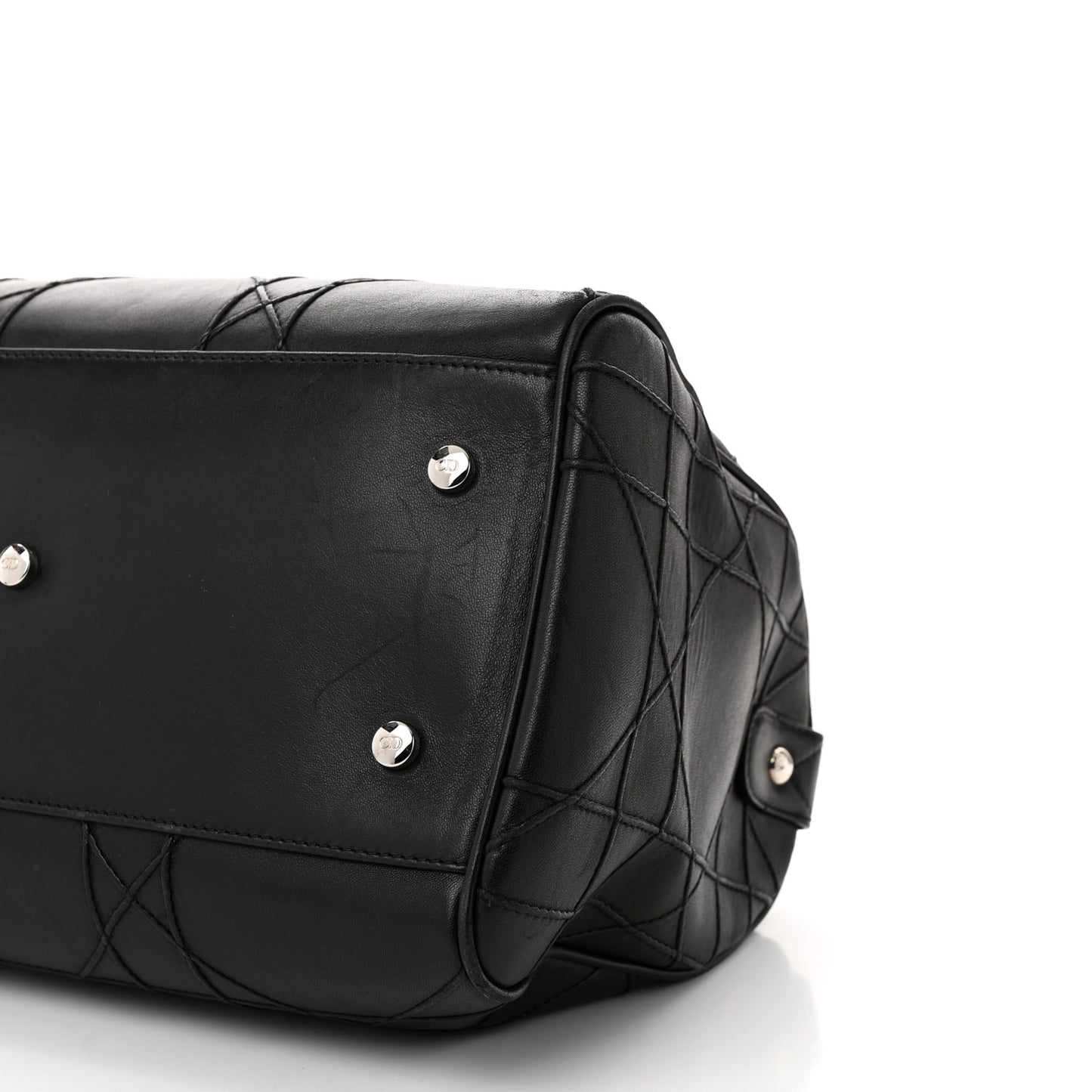 Lambskin Cannage Granville Polochon Black