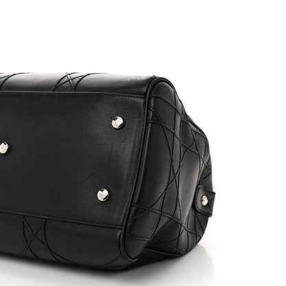Christian Dior Lambskin Cannage Granville Polochon Black 10 of 13