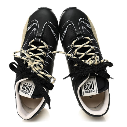 Christian Dior Calfskin Nylon Womens D-Sketch Sneakers 39 Black 5 of 9