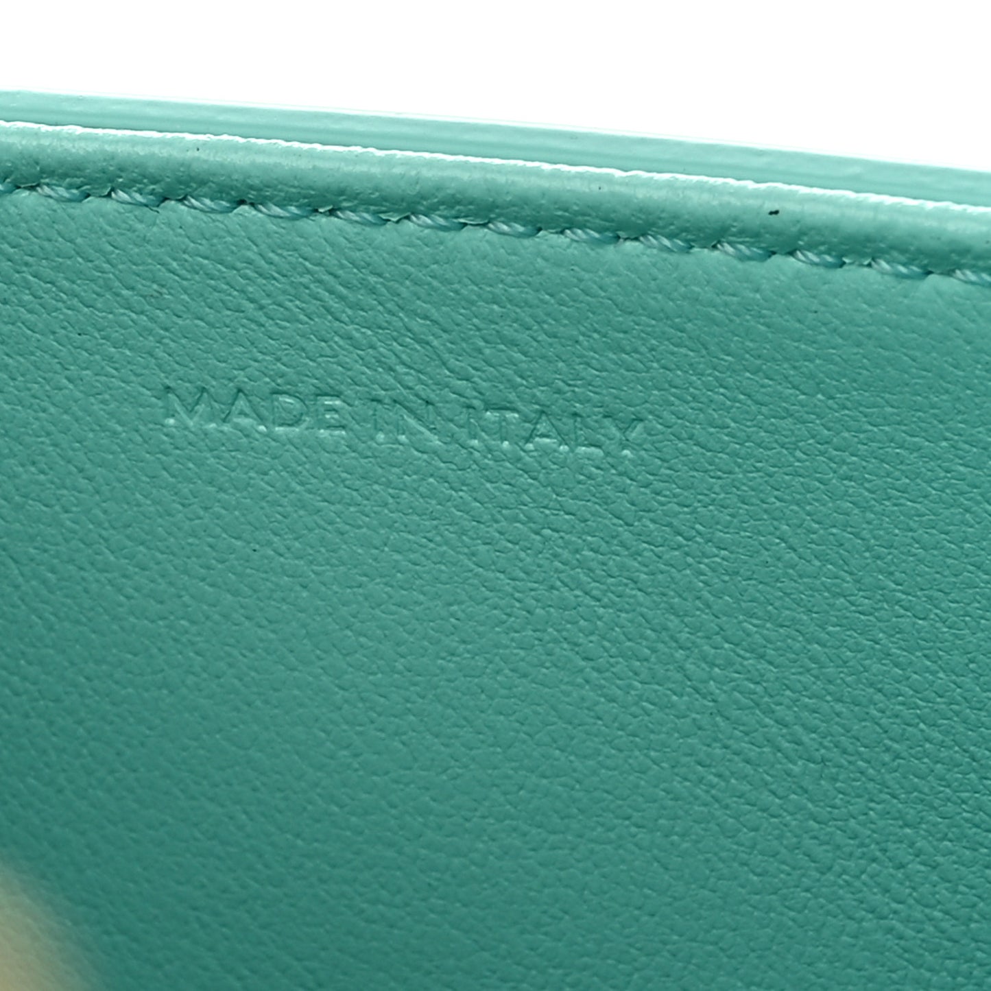 Shiny Calfskin Triomphe Shoulder Bag Turquoise