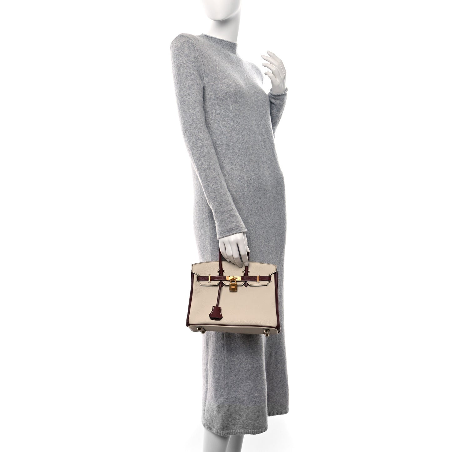 Togo Horseshoe Birkin 25 Nata Rouge H
