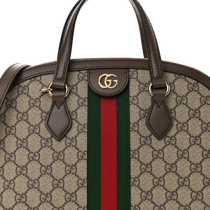 Gucci GG Supreme Monogram Web Medium Ophidia Top Handle Dome Bag Brown 8 of 10