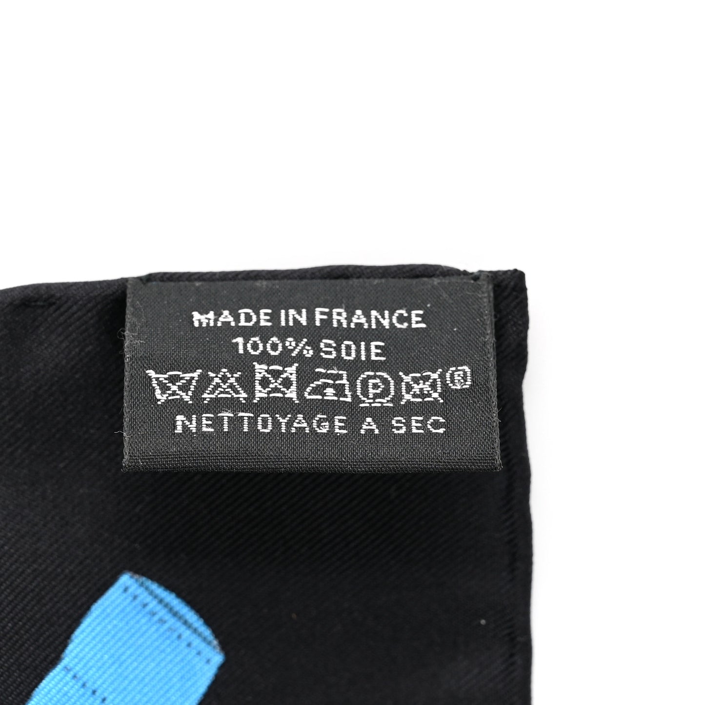 Silk Eperon D'Or Pocket Square Scarf Black Bleu Vif Rouge