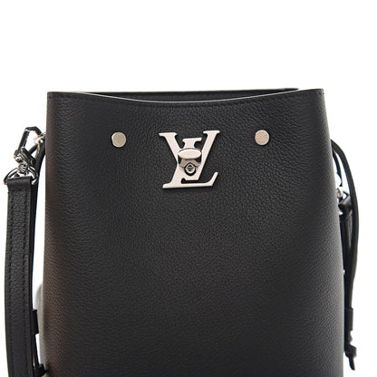 Louis Vuitton Calfskin Nano Lockme Bucket Black 8 of 9