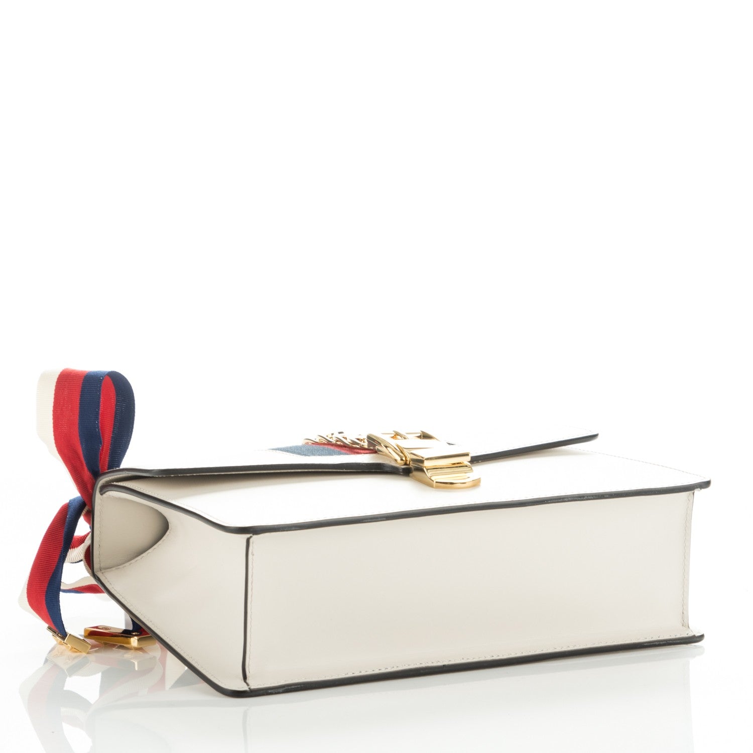 Gucci Calfskin Small Sylvie Shoulder Bag Off White 4 of 9