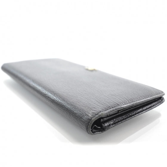 Leather Yen Wallet Black