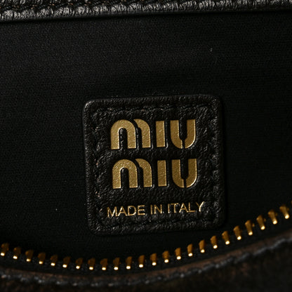 Miu Miu Distressed Nappa Large Multi Pocket Hobo Sand Coffee 6 of 9