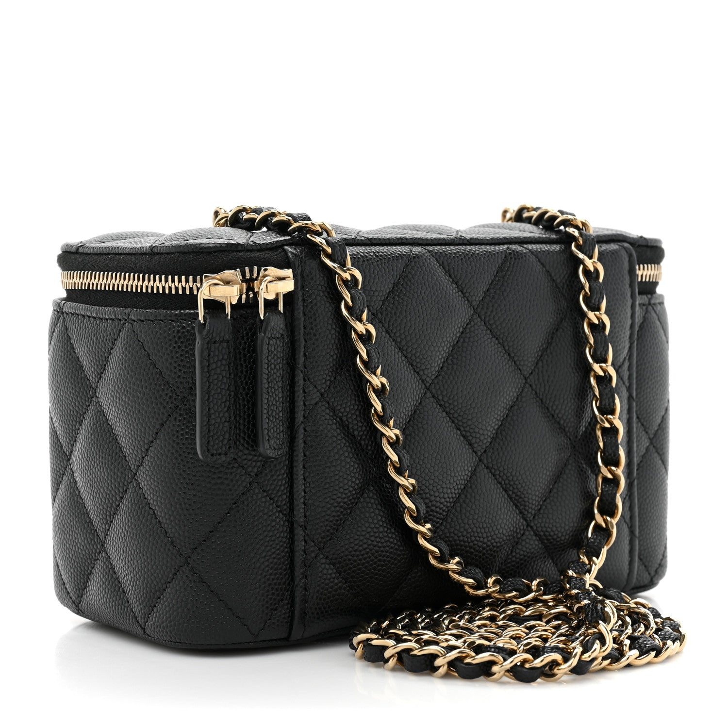 Chanel Caviar Quilted Small Vanity Case With Chain Black 3 of 11