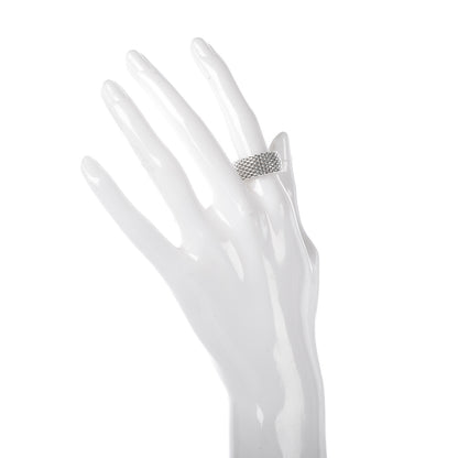 Tiffany Sterling Silver Mesh Somerset Ring 2 of 4