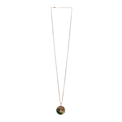Van Cleef & Arpels 18K Rose Gold Aventurine Zodiac Taurus Pendant Long Necklace 3 of 5