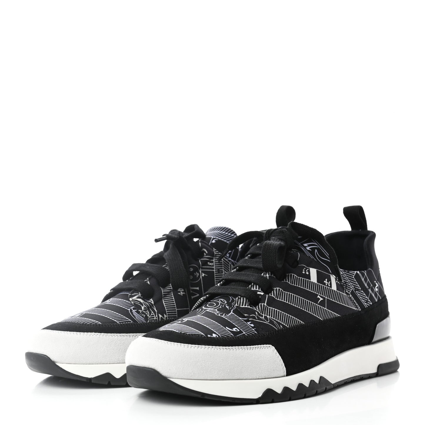 Neoprene Suede Sneakers 40.5 Black White